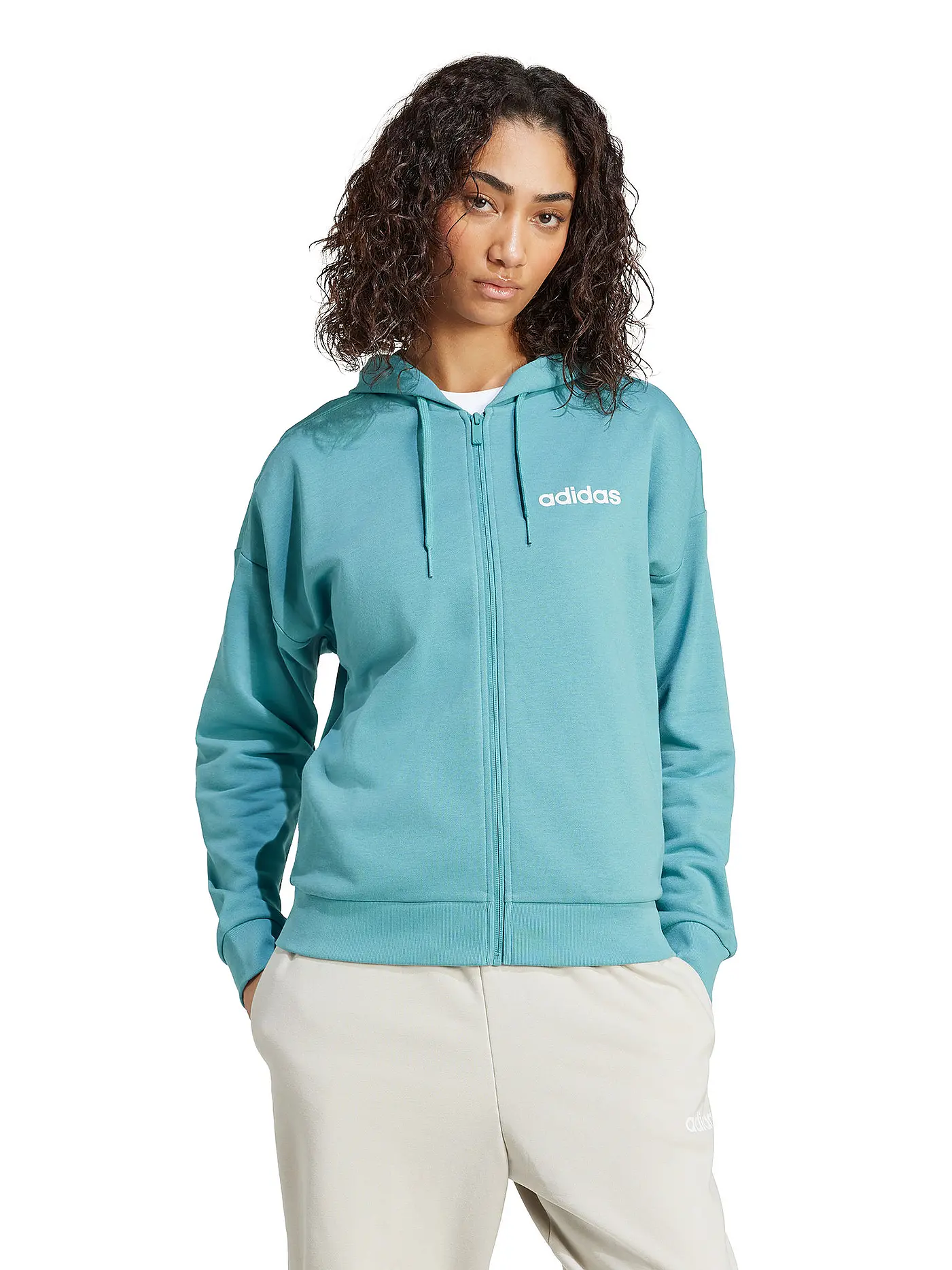 ADIDAS | Damen Kapuzenjacke 	Essentials Linear French Terry | 